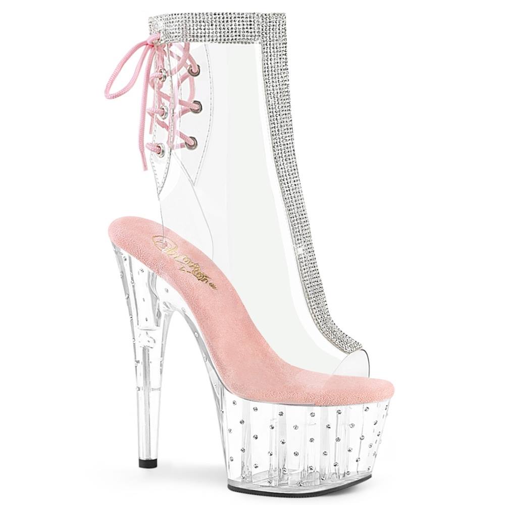 Pleaser - STARDUST1018C2RS Platform Boots, Pole dance shoes - Pole dance shoes - White Product image